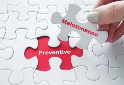 puzzle showing preventive maintenance